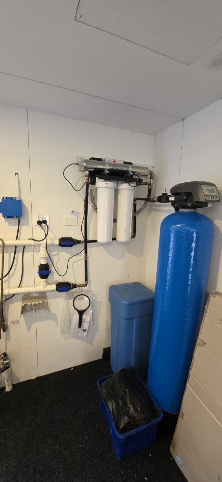 Whole-house filtration UV and softener system