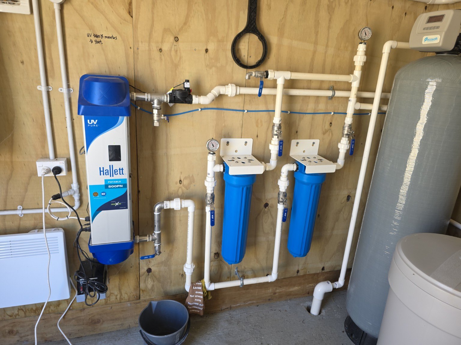 Residential UV and water filtration system