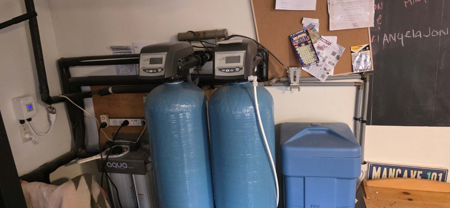 Twin tank water treatment installation by Queenstown Water Filters